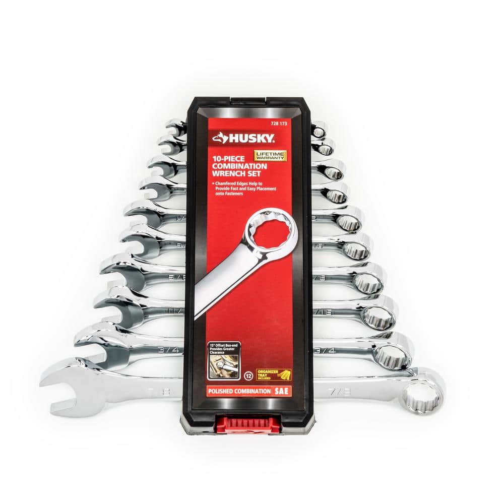 Husky SAE Combination Wrench Set (10-Piece) HCW10PCSAE-05 - The Home Depot
