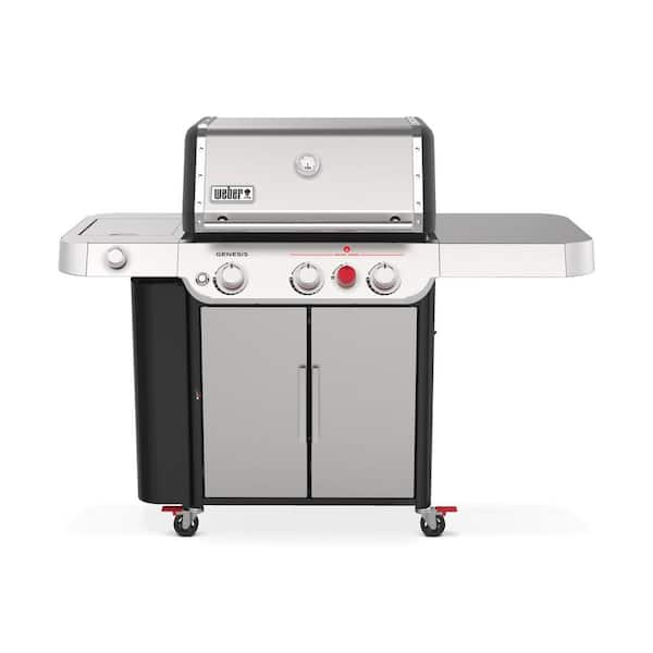 Weber Genesis S-335 3-Burner Propane Gas Grill in Stainless Steel with Side  Burner 35400001 - The Home Depot