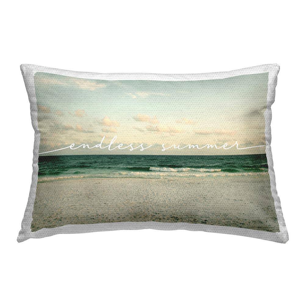 Endless Summer Phrase Green Rectangular Outdoor Throw Pillow price history on PriceWatchPro