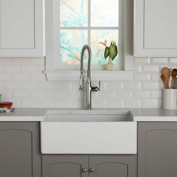 white ceramic tile backsplash