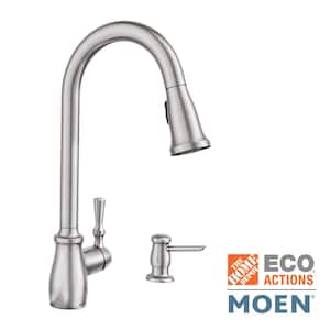 Fieldstone Single-Handle Pull-Down Sprayer Kitchen Faucet with Reflex and Power Clean in Spot Resist Stainless