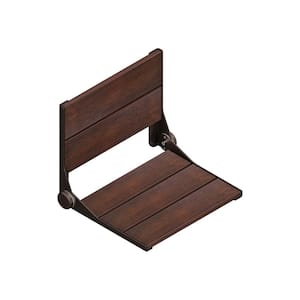 SerenaSeat 18 in. Folding Bamboo Shower Seat, ADA Compliant, Support Up to 400 Lbs. in Oil Rubbed Bronze