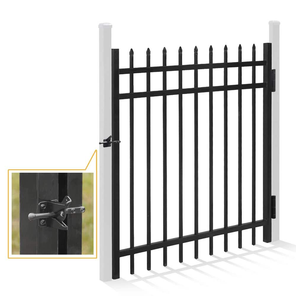 4 ft. x 4 ft. Pointed Pinnacle Anti-Rust Metal Fence Gate, Decorative Garden Gate (Single Set) price history on PriceWatchPro