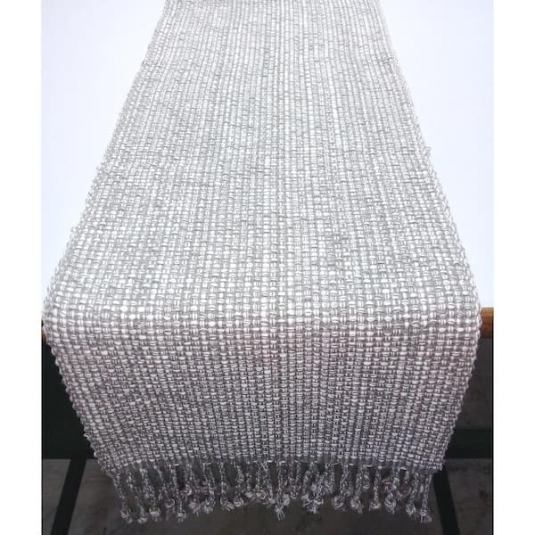 Tone on Tone 100% Cotton Runner 13 in. x 72 in. in Grey