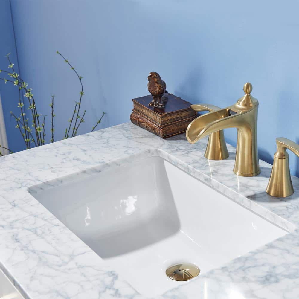 Ivy 30" White Marble Countertop Single Vanity