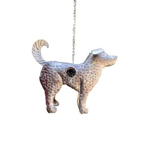 Gray Galvanized Hanging Animal Dog Birdhouse