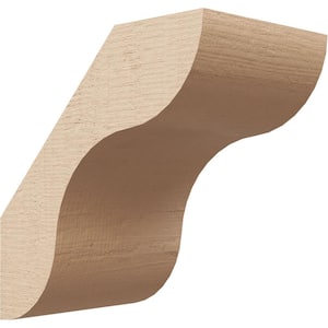 5 in. x 8 in. x 8 in. Carmel Rough Cedar Woodgrain Timberthane Polyurethane Knee Brace, Primed