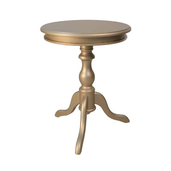 Carolina Chair & Table Gilda Champagne Pedestal Side Table