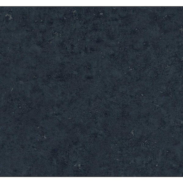 Seabrook Designs 60.75 sq. ft. Metallic Midnight Concrete Faux Paper Unpasted Wallpaper Roll