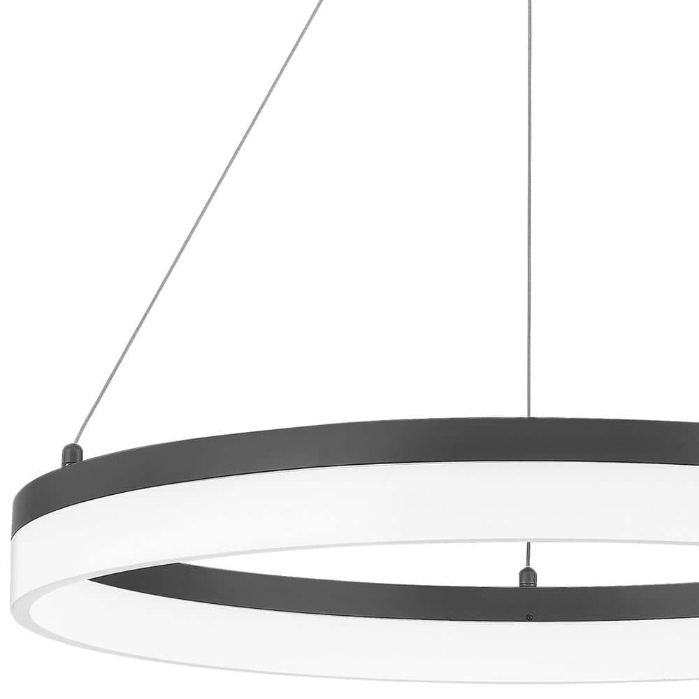 Cohen Contemporary LED Pendant in Oil-Rubbed Bronze with Etched Acrylic Shade