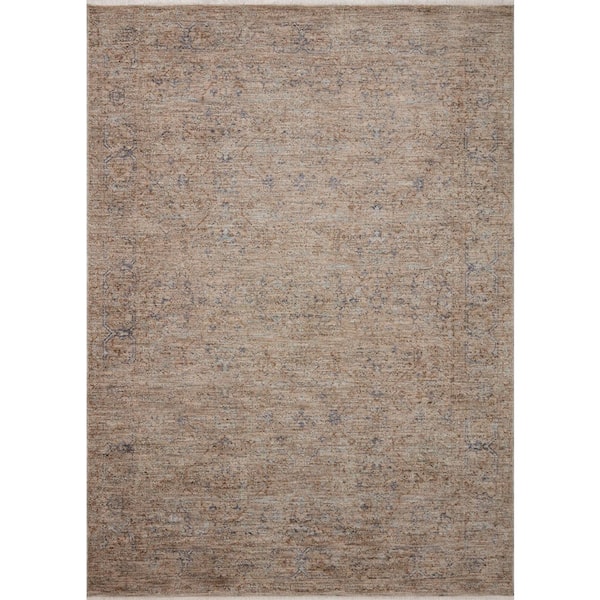 Angela Rose Blake 4 ft. x 5 ft. 7 in. Taupe / Blue Transitional Accent Rug