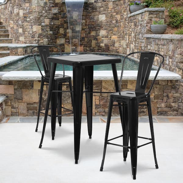 Metal Outdoor Bar Stool (4-Pack)