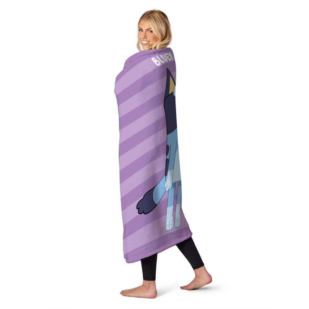 Bluey Purple and Blue Silk Touch Kids Throw Blanket