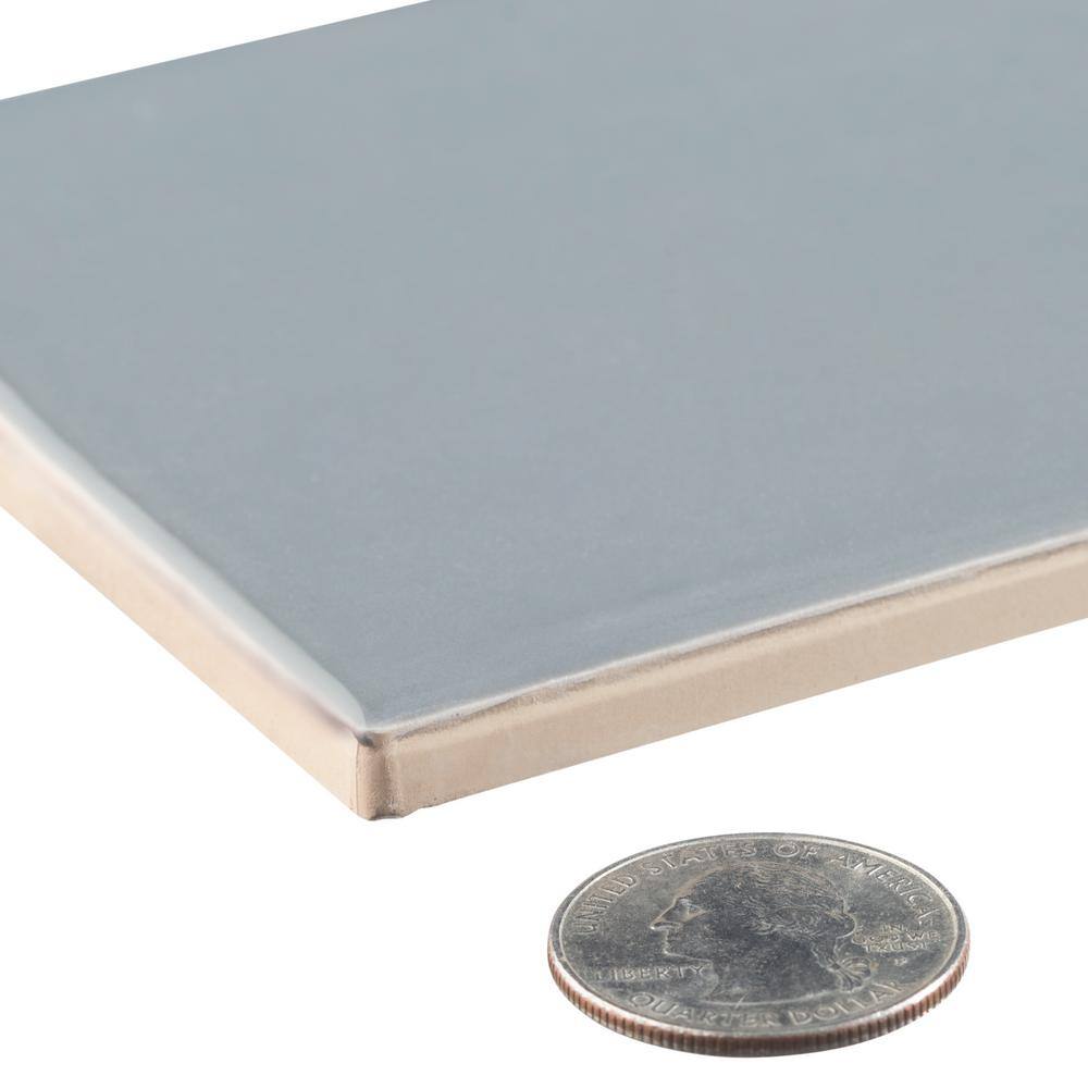 Perfecto Marvelli 4'' x 16'' Gray Ceramic Textured Subway Tile