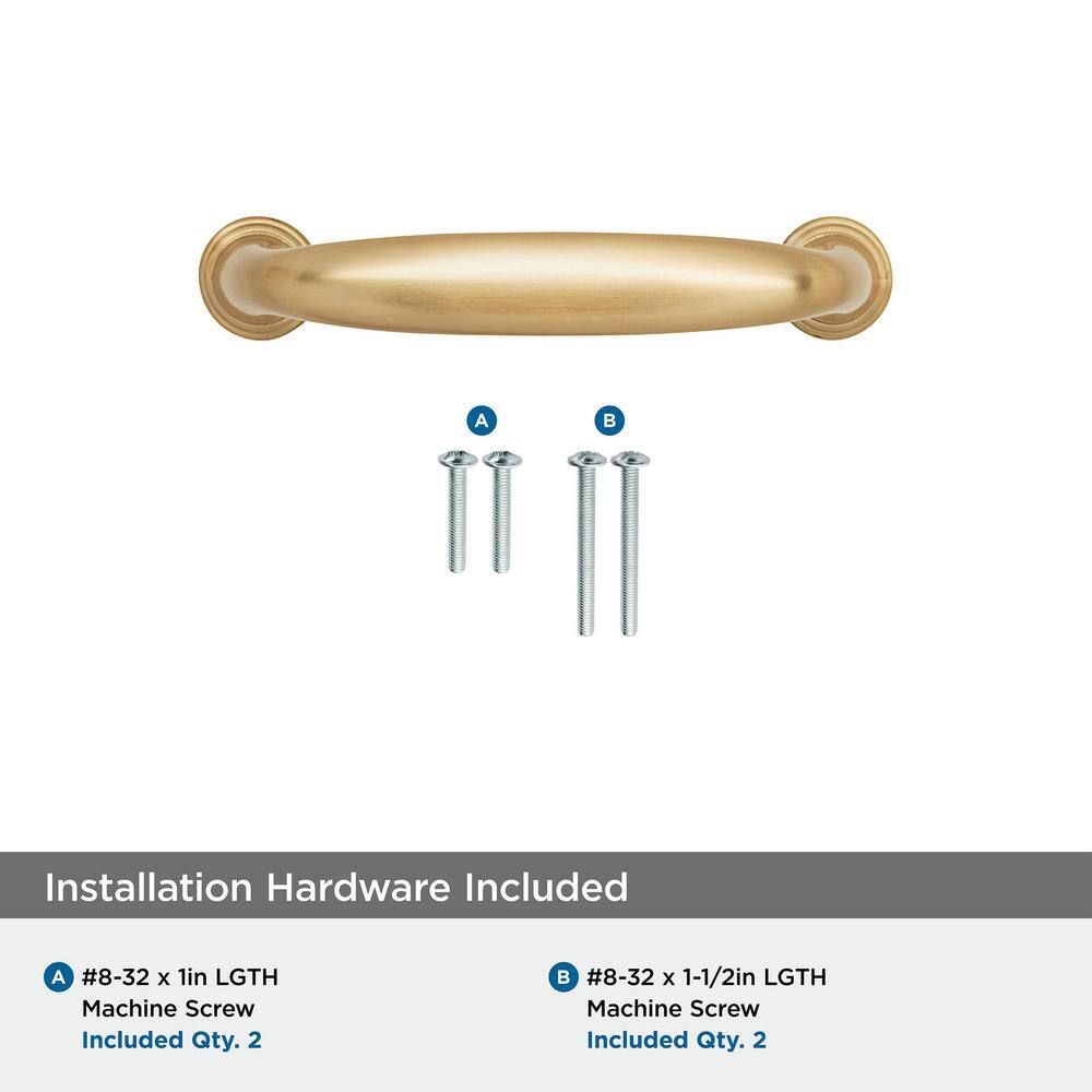 Champagne Bronze 3" Cabinet Bar Pull with Mounting Hardware