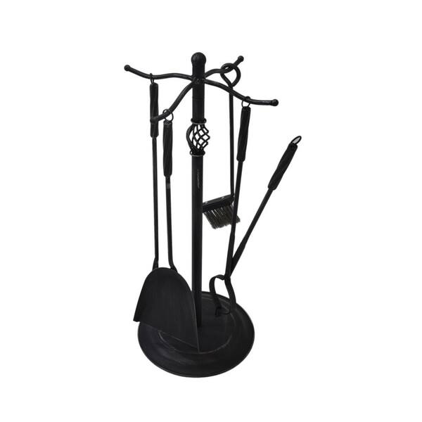 Noble House Brookshire 5-Piece Fireplace Tool Set
