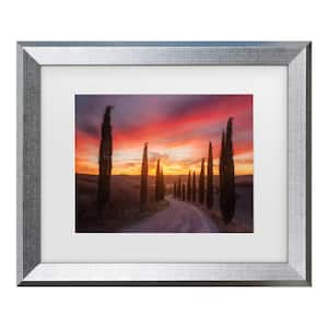 Rostovskiy Anton Tuscany Sunset Matted Framed Photography Wall Art 19.5 in. x 23.5 in.