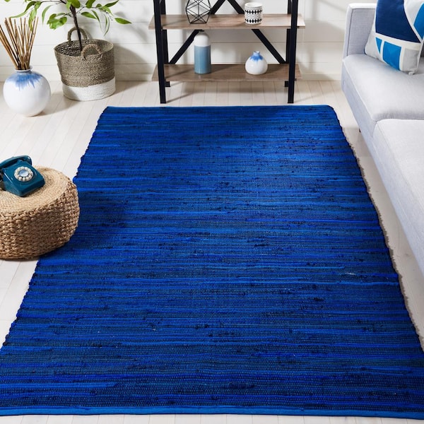 Rag Rug Blue/Multi Doormat 3 ft. x 4 ft. Striped Gradient Area Rug