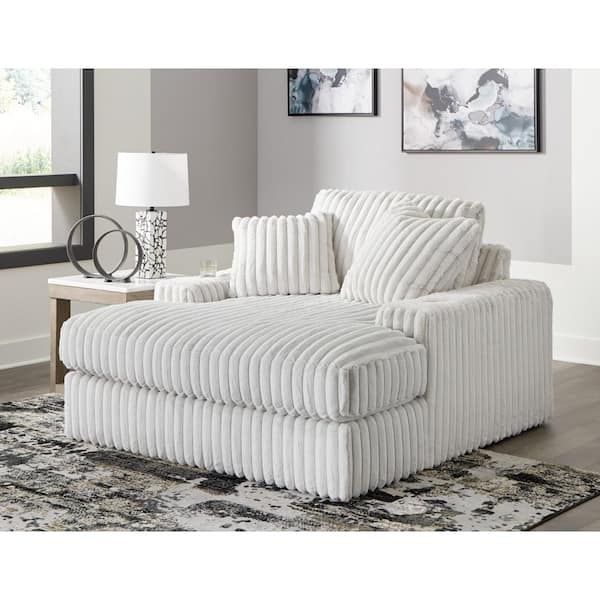 Stupendous White Polyester Removeable Cushions 2 Arm Chaise Lounge with Cup holders and USB Ports