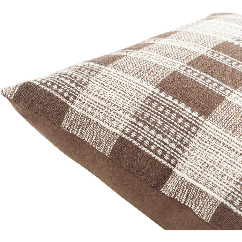 Myrna 22" Square Wool Blend Plaid Throw Pillow