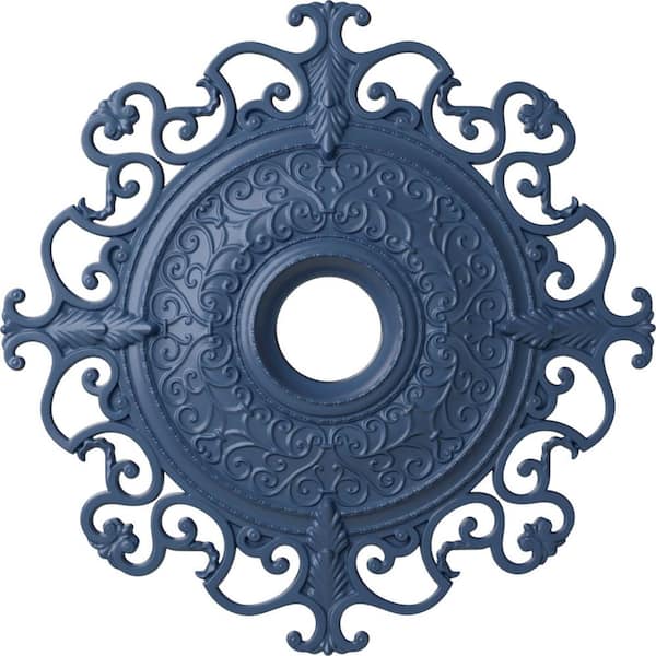 Ekena Millwork 2-7/8" x 38-3/8" x 38-3/8" Polyurethane Orleans Ceiling, Hand-Painted Americana