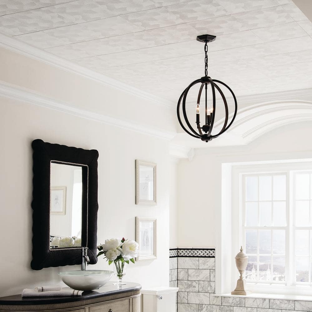 Pinehurst 1 ft. x 1 ft. White Textured Mineral Fiber Ceiling Tile