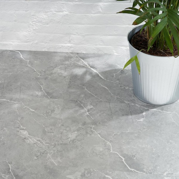 Ivy Hill Tile Duren 28mil Marbello Gray 18 in. x 36 in. Glue Down Luxury Vinyl Tile Flooring (36 sq. ft.)