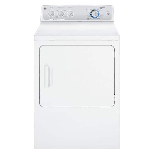 GE 27 in. W 7 cu. ft. DuraDrum Gas Dryer with HE SensorDry in White