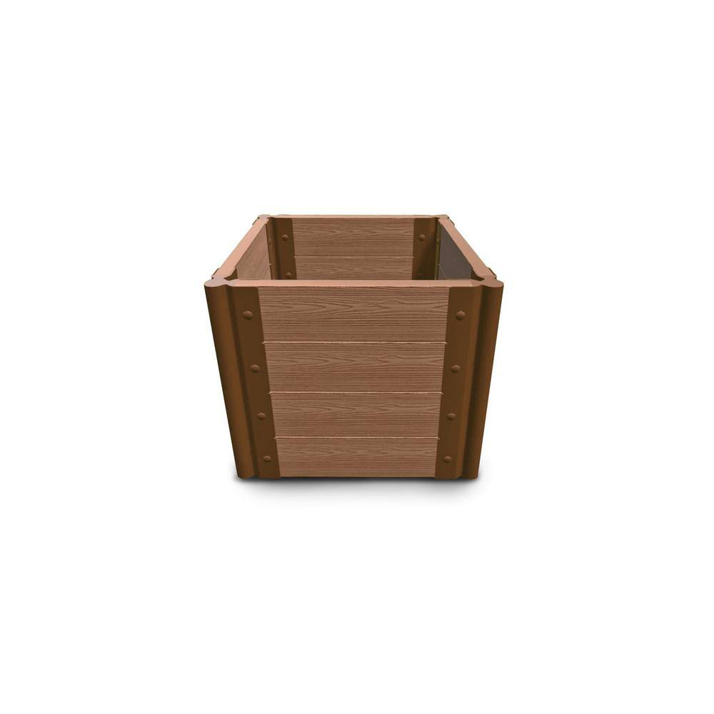 Frame It All Tool-Free 2 ft. x 2 ft. x 22 in. Classic Sienna Composite