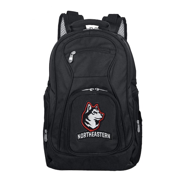 Denco NCAA Northeastern 19 in. Black Laptop Backpack
