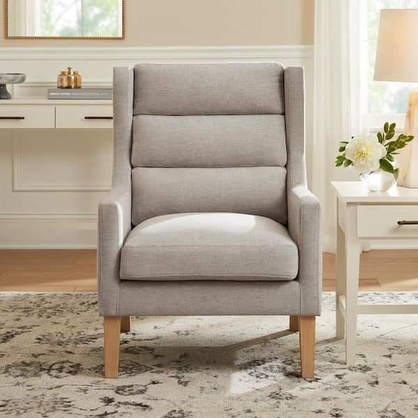 Home Decorators Collection Latham Stone Gray Upholstered Accent Chair
