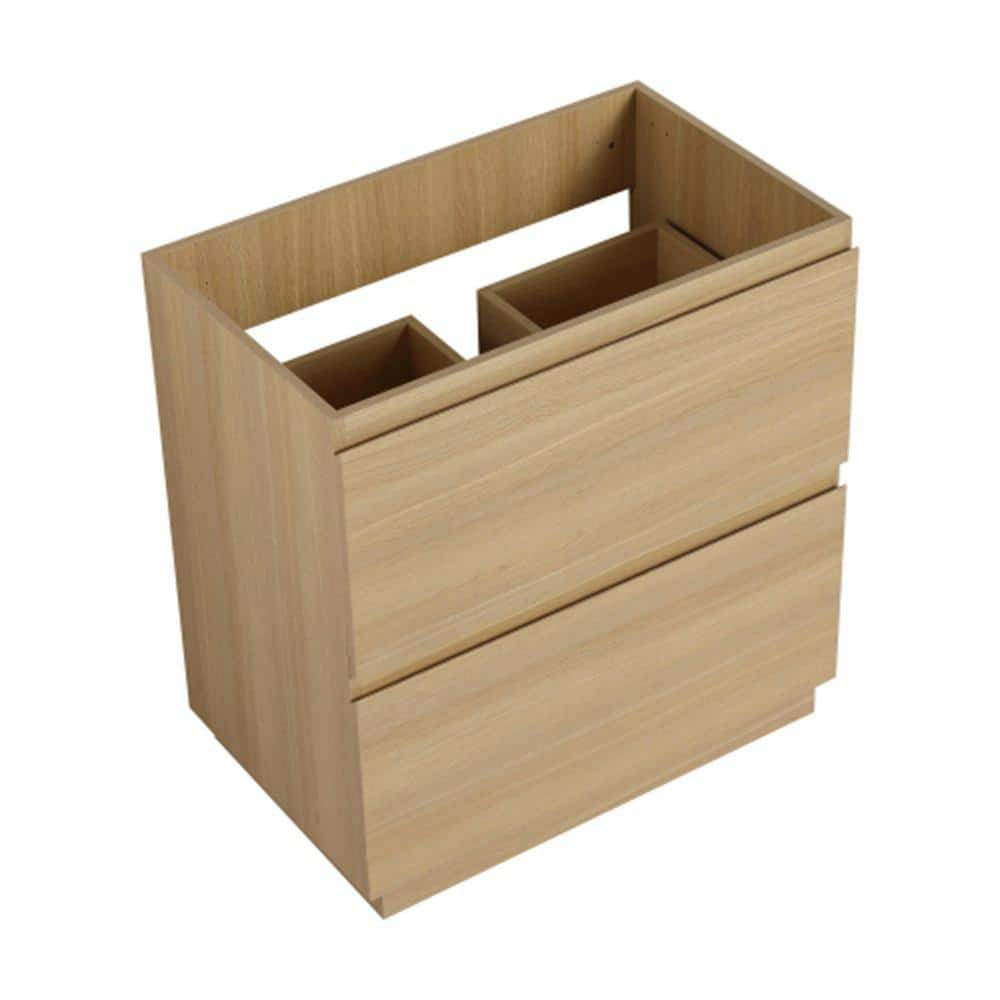 30 in. W Freestanding Bath Vanity Cabinet without Top with Double Drawer, D