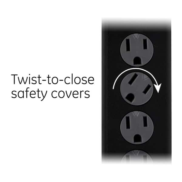 2 pk Woods 041050 USB Charger Combo 2-Outlet Surge store Protector, Black, 450 Joules