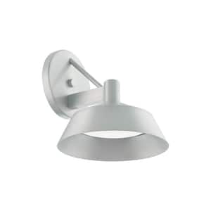 Rockport 11 in. Brushed Aluminum Outdoor Hardwired Wall Light 3000K LED