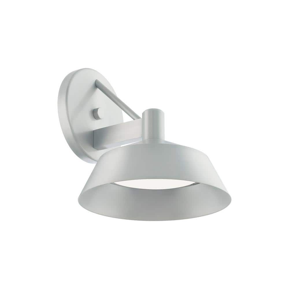 Brushed Aluminum White Acrylic Dimmable LED Wall Sconce