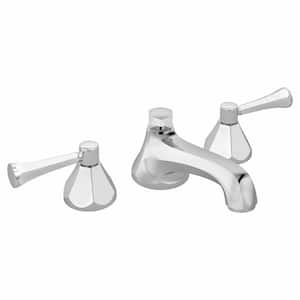 Canterbury 8 in. Widespread 2-Handle Low Flow Bathroom Faucet with Drain Assembly in Chrome