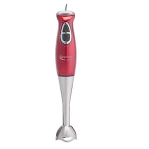 2-Speed Red Hand with Mixing Beaker and Lid Immersion Blender