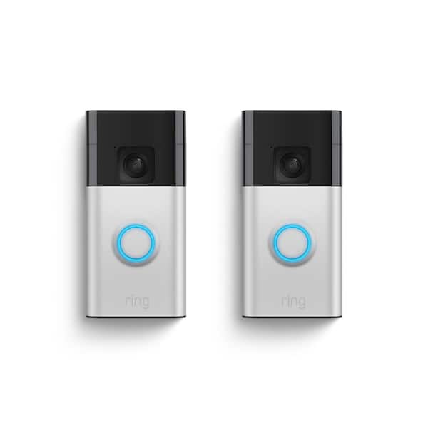 Battery Doorbell with Head-to-Toe HD Video, Live View with 2-Way Talk, and Motion Detection-Satin Nickel, 2-Pack