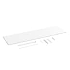 Selectives 13.8 in. D x 48 in. W x 0.6 in H White Laminate Top Shelf Kit with Brackets