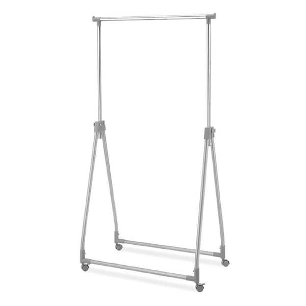 Whitmor Silver Metal Clothes Rack 34.75 in. W x 66.25 in. H