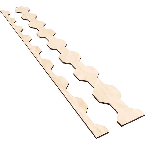 Ekena Millwork Pontiac 47 in. H x 0.25 in. W Slatwall Panels in Birch 17-Pack