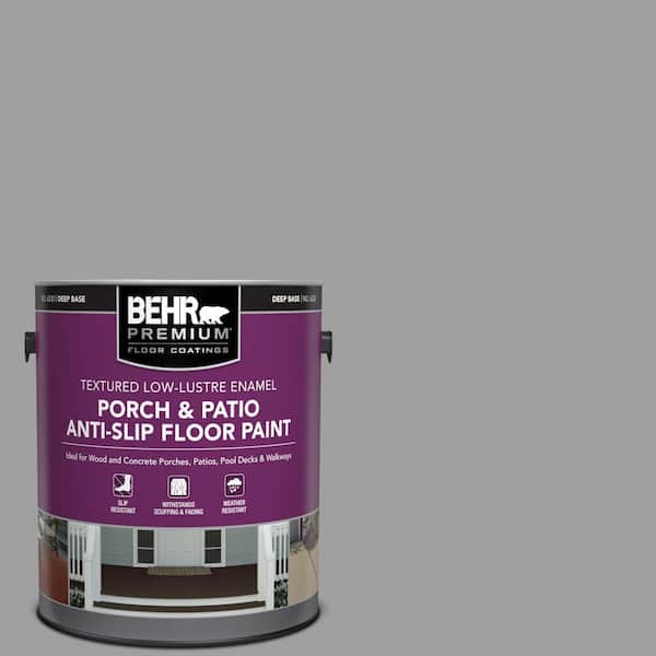 BEHR PREMIUM 1 gal. #PPU26-06 Elemental Gray Textured Low-Lustre Enamel Interior/Exterior Porch and Patio Anti-Slip Floor Paint