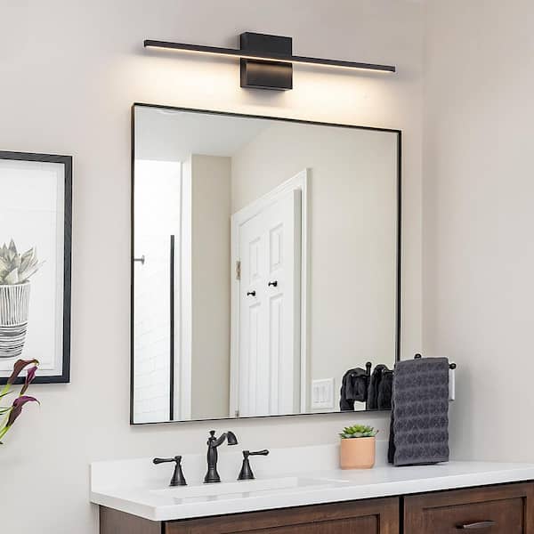ライトOL218036LD KAISITE 24 in. 1-light Black LED Vanity Light Bar 18-Watt