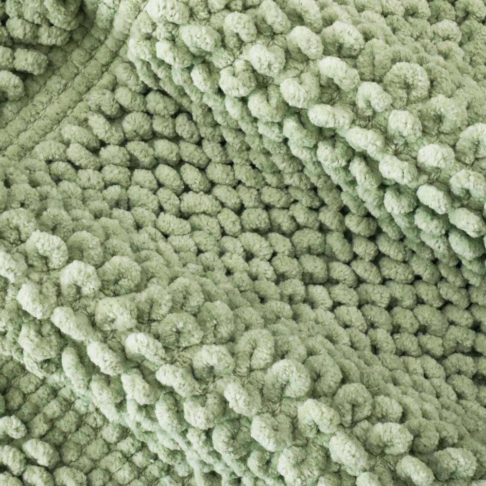 Sage Green Cotton Chenille Non-Slip Bath Mat 17" x 24"