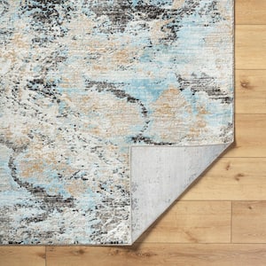 Allegro Blue/Light Beige/Ivory Abstract 8 ft. x 10 ft. Indoor Area Rug