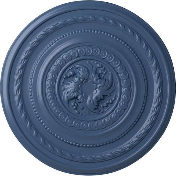 Ekena Millwork 26-1/4" x 1-1/2" Pearl Urethane Ceiling Medallion (Fits Canopies up to 1-7/8"), Hand-Painted Americana