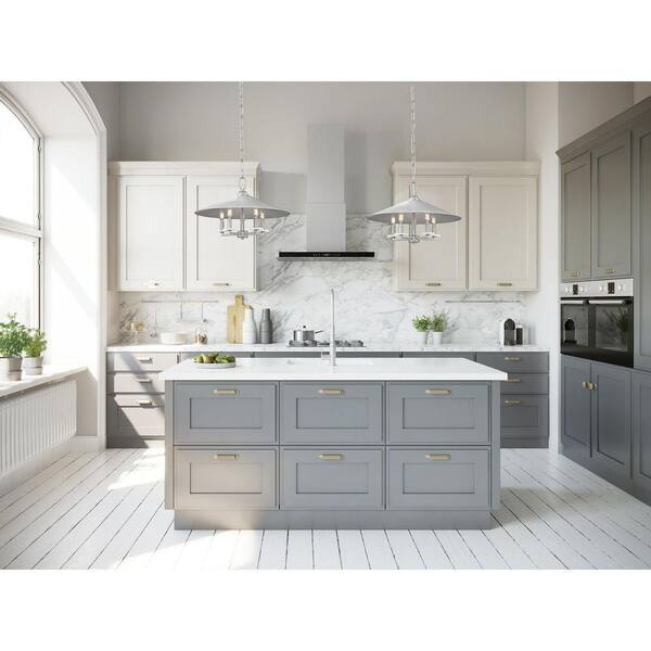 Unbranded - Rialto 22 in. Signature Pewter 5 Light Pendant with Signature Pewter Steel Shade