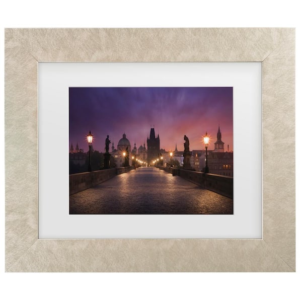 Trademark Fine Art Inigo Cia Saint Charles Bridge, Prague Matted Framed Photography Wall Art 14.5 in. x 17.5 in.