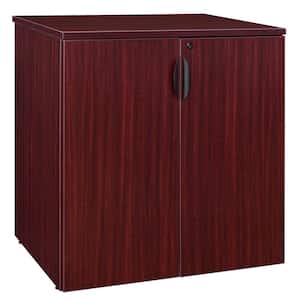 Magons 35 in. Mahogany Stackable Storage Cabinet