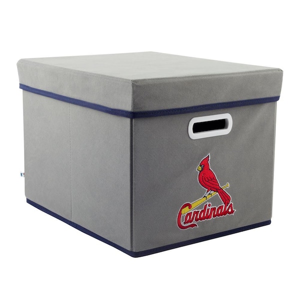 MyOwnersBox MLB STACKITS St. Louis Cardinals 12 in. x 10 in. x 15 in. Stackable Grey Fabric Storage Cube